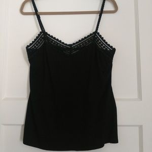 Trina Turk Lace Trim Cami in Black